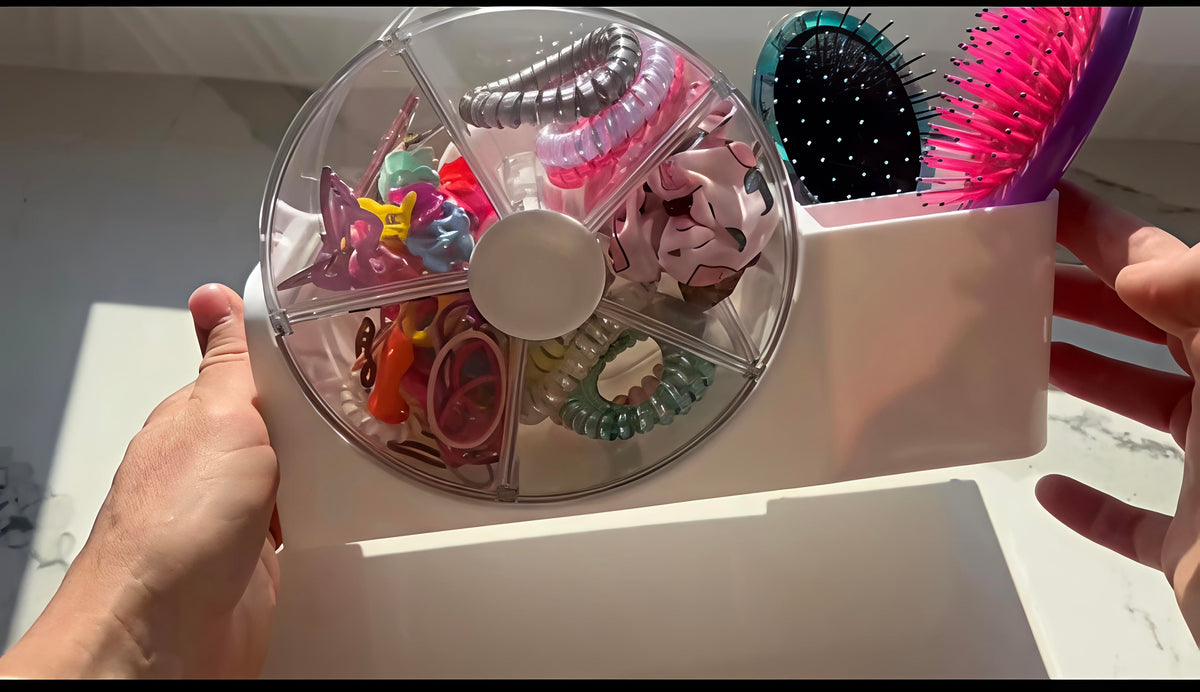 5-Section Rotating Hair Accessories Organizer